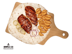 Grilled Chicken BBQ Breast + American Wedges & BBQ Dip