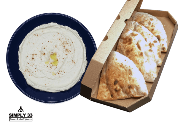 Hummus Israeli Classic & Homemade Bread From Oven